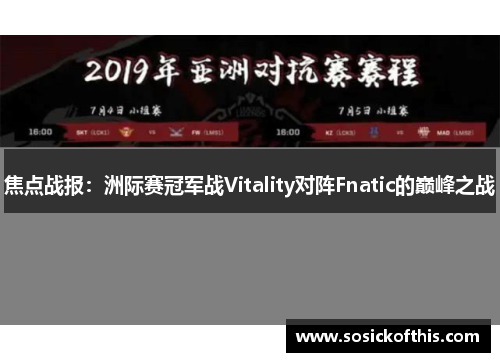 焦点战报：洲际赛冠军战Vitality对阵Fnatic的巅峰之战